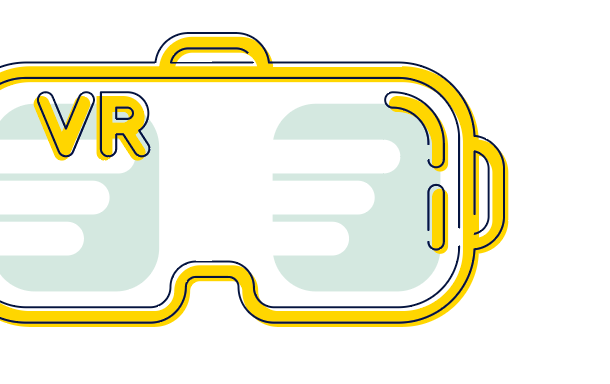 Illustration einer Virtual-Reality-Brille