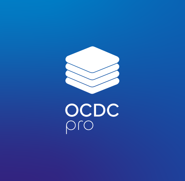 Das Logo des Projekts OCDCpro in einer blauen Fläche mit Verlauf