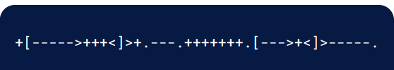 Codebeispiel für die Programmiersprache Brainfuck
