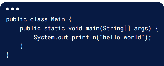 Codebeispiel für die Programmiersprache Java