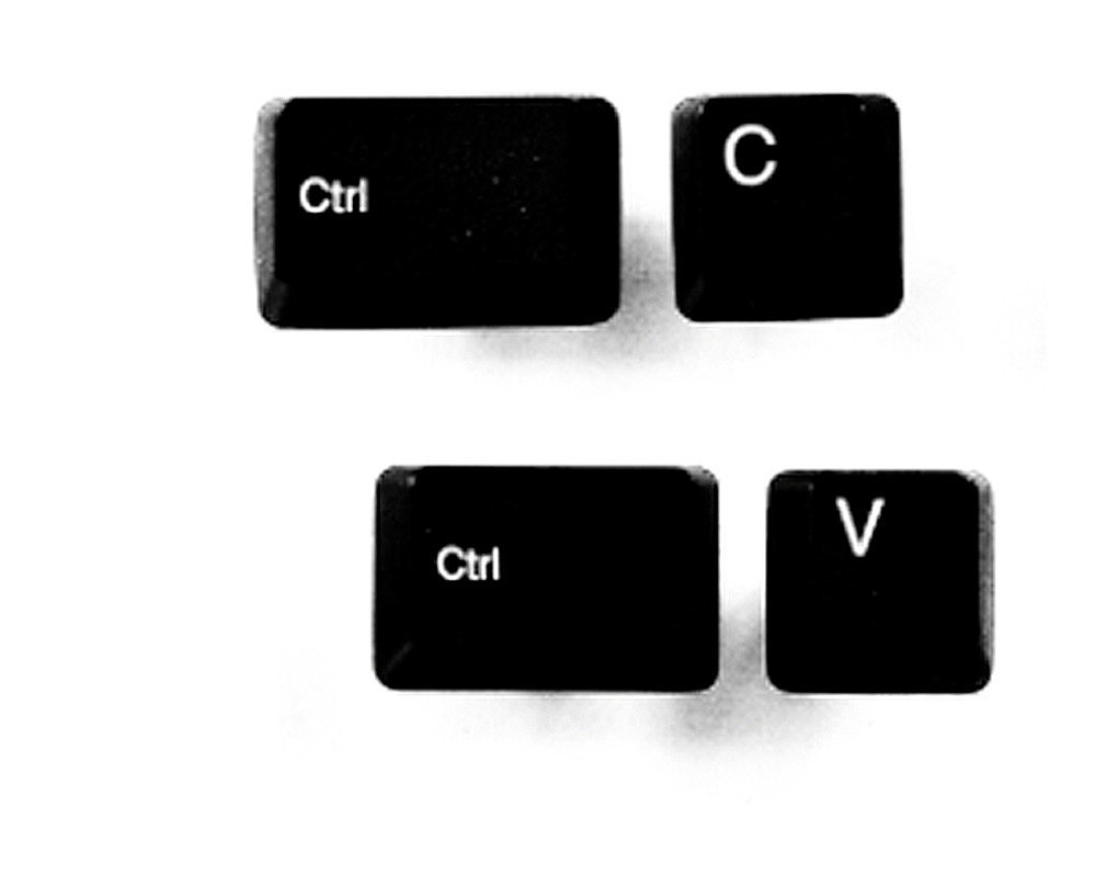 Einzelne Tasten einer Computertastatur: Ctrl C, Ctrl V