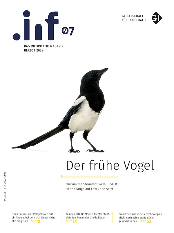 Das Cover der gedruckten Ausgabe des Informatik-Magazins Ausgabe 7