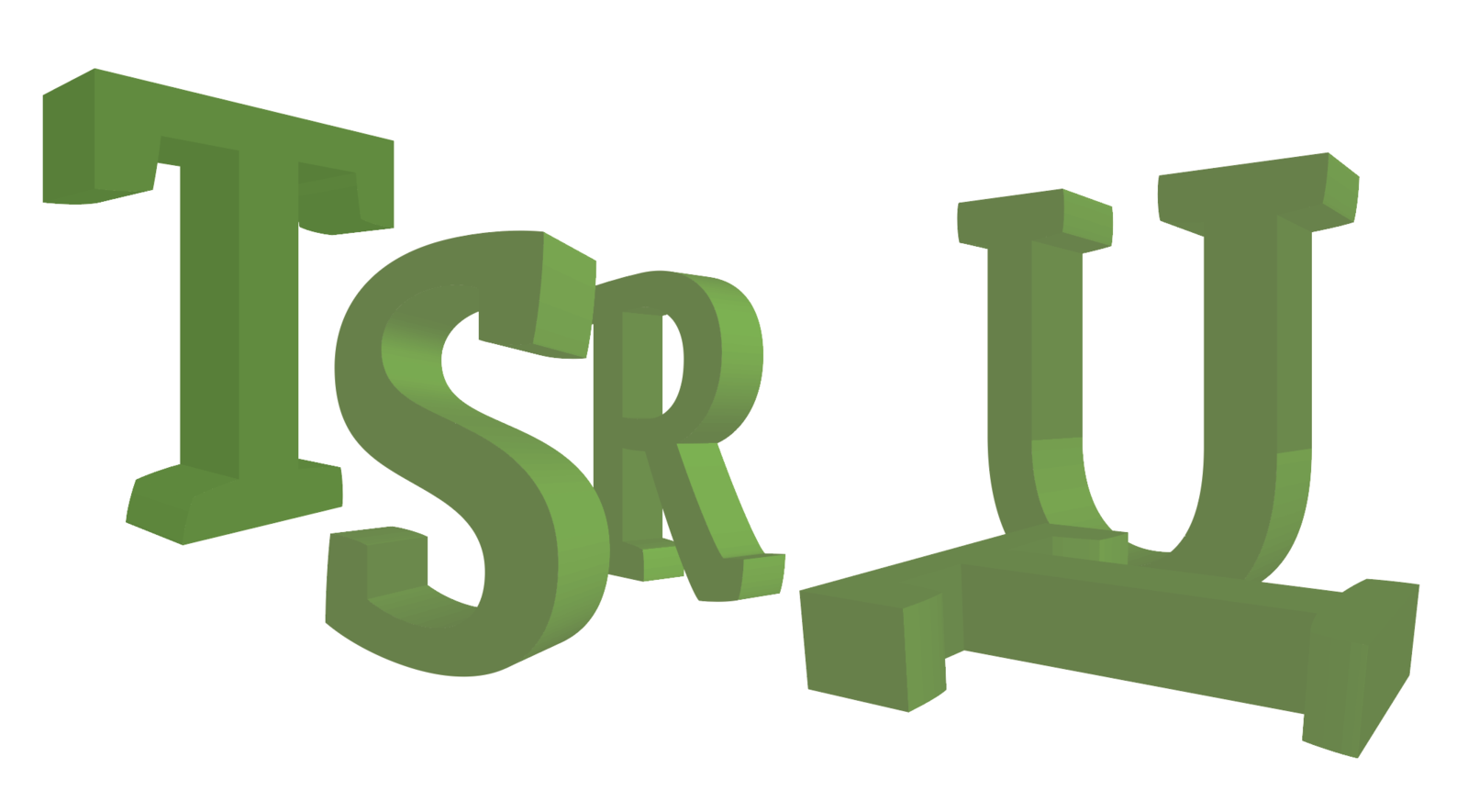 Grüne Buchstaben in 3D-Optik, die das Wort TRUST bilden, das zweite T liegt umgekippt am Boden